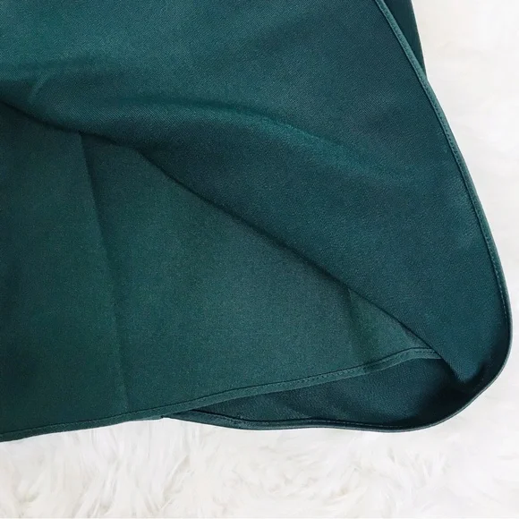 GIANNI BINI Green Satin Halter Mini Dress Backless Mod‎ 60s Minimalist Large New - Picture 8 of 11